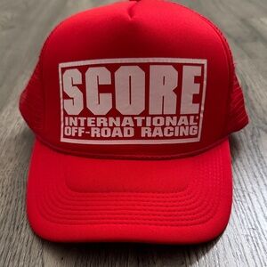 Red SCORE International Trucker Hat